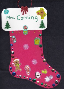 Lovely Cardstock Christmas Stocking To Decorate With Kids Of Any Age