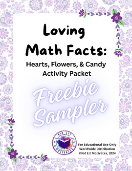 Preview of Loving Math Facts SAMPLER: Hearts, Flowers, and Candy Activity Packet