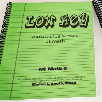 Preview of Low Key Math NC Math 2 Interactive Workbook