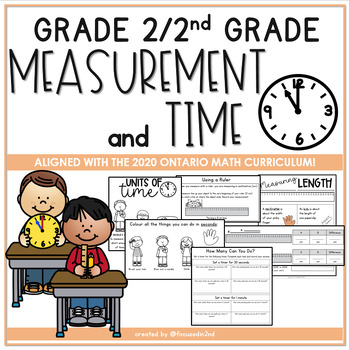 Preview of Low/No Prep MEASUREMENT & TIME | Grade 2 | 2020 Ontario Math Curriculum
