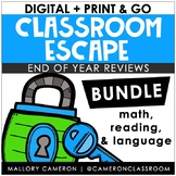 Digital + Print & Go Escape Room BUNDLE: Full Content Review | Distance Learning