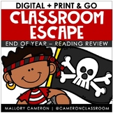 Digital + Print & Go Escape Room: End of Year Reading Review | Distance Learning
