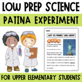 Low Prep Copper Patina Statue of Liberty Science Experiment