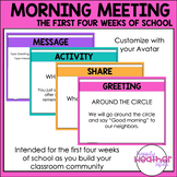 Low Prep Digital Morning Meeting - First Four Weeks of School