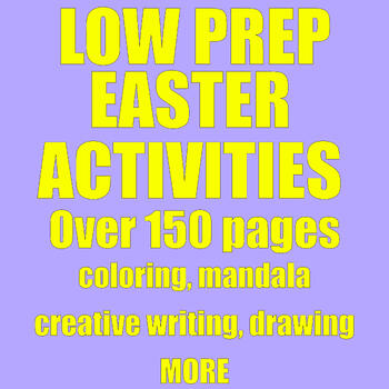 Preview of Low Prep EASTER activities over 150 pages for sub plans or centers coloring craf