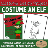 Low-Prep Elementary Holiday Creative Drawing Elf Costume D