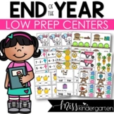 May Centers End of the Year Kindergarten Low Prep Math and