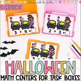 Low-Prep Halloween Math Centers {For Task Boxes}