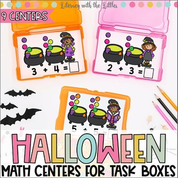 Preview of Low-Prep Halloween Math Centers | October Activities | Counting Addition Doubles