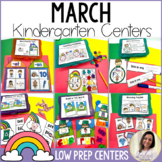 Low Prep March Centers Kindergarten Literacy and Math Stations