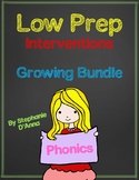 Low Prep Phonics Interventions Growing Bundle