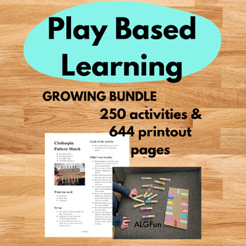 Preview of Low Prep Play Based Learning Activities Growing Bundle, Math Games