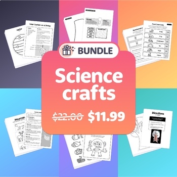 Preview of Low Prep Science Crafts Bundle | 1st 2nd 3rd Grade Science Activities & Projects