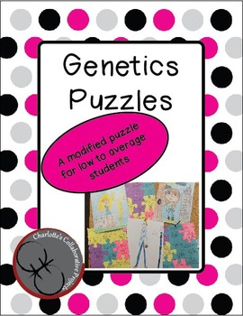 Preview of Low/Modified Genetics Puzzles (Punnett Squares)