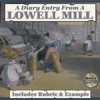 Preview of Lowell Mill Girls Diary Writing Activity