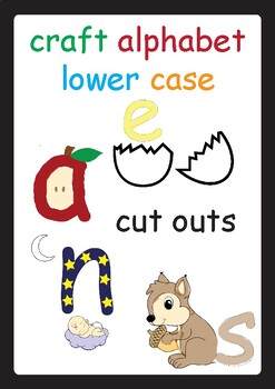 Preview of Lower Case Alphabet Craft (with cut outs) - NO PREP
