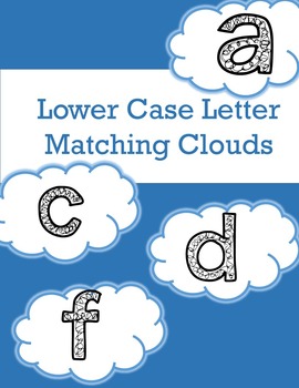 Preview of Lower Case Letter Matching File Folder for Autsim