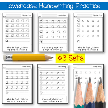 lower case Practice Writing Worksheets by Play2Grow with Jan Huebner