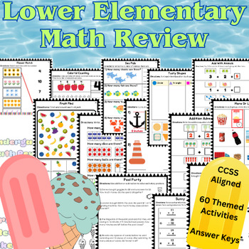 Preview of Lower Elementary Math Review – Summer Packet Bundle