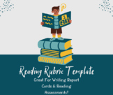 Lower Elementary Reading Rubric Template- Great For Writin