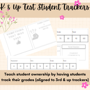 Preview of Lower Elementary Test Trackers