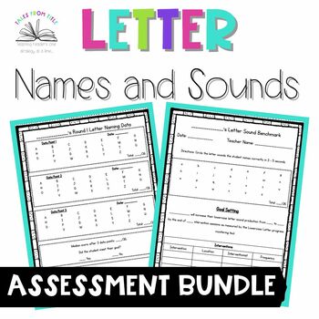 Preview of Lower & Uppercase Letter Assessment for Names & Sounds (Benchmark & PM)