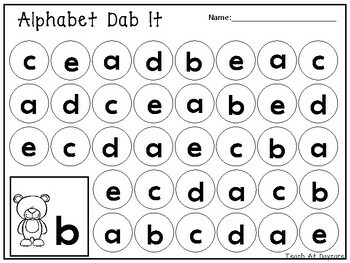 games 1 alphabet study outcome case Alphabet Preschool KDG Worksheets. Dab Lowercase It