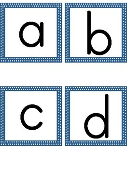 Lowercase Alphabet Letter Flashcards Blue Dot by My Kinder ...
