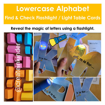 Preview of Lowercase Alphabet Letter Recognition Flashlight Initial Sound Cards