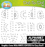 Lowercase Alphabet Letters Dot-To-Dot Clipart {Zip-A-Dee-D