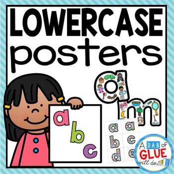 Preview of Lowercase Letters | Alphabet Posters | Lowercase Alphabet Cards | Coloring Pages