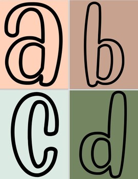 Preview of Lowercase Alphabet Posters - Forest Life