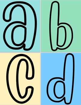 Preview of Lowercase Alphabet Posters - Ocean Days