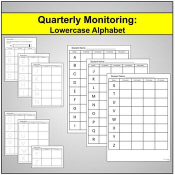 Preview of Lowercase Alphabet Quarterly Monitoring