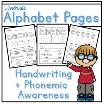 Preview of Lowercase Alphabet Worksheets, Letter Writing, Letter Tracing, Handwriting