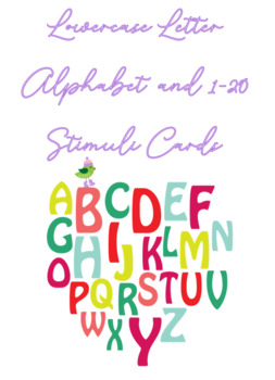 Preview of Lowercase Alphabet and 1-20 Stimuli Cards