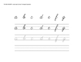 Lowercase Cursive Alphabet- Tracing and Copywork