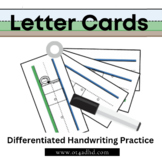 Lowercase Handwriting Cards Scaffolded Box Dot OT Differen
