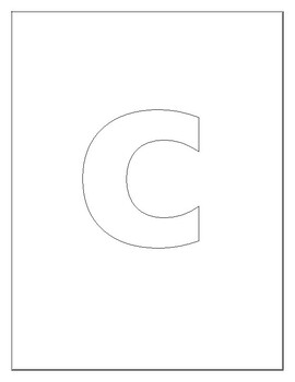 Lowercase Large Alphabet Letters to color by Andrea Braswell | TPT