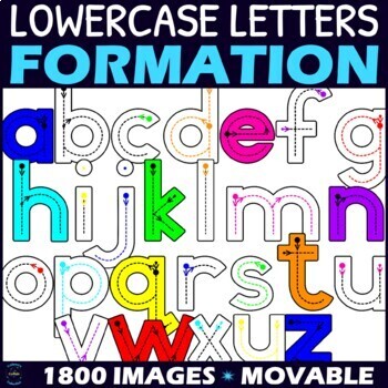 Preview of Lowercase Letter Formation Font Clipart - Alphabet Handwriting