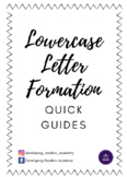 Lowercase Letter Formation Quick Guides