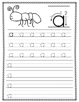 Lowercase Letter Handwriting Practice Pages by Joyfully Teaching
