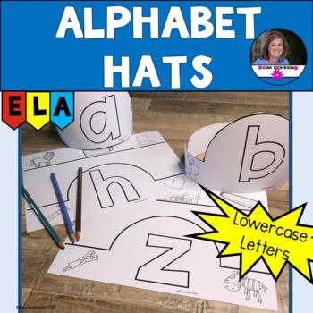 Lowercase Letter Hats Alphabet A-Z by Gina Hickerson | TpT