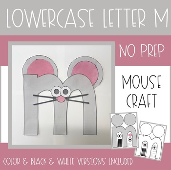 Lowercase Letter M Mouse Craft by Kendra's Kindergarten | TPT