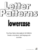 Lowercase Letter Patterns