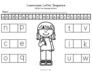 Lowercase Letter Sequence by Miss Franklin