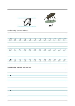 Preview of Lowercase Letter Tracing Worksheets