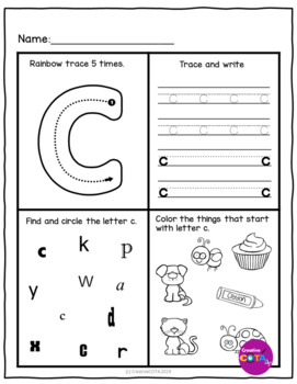 No Prep ABC Worksheets Lowercase Letter Formation by CreativeCOTA LLC