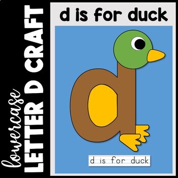 Letter d Craft | D is for duck craft | Lowercase Letter Sound ABC ...