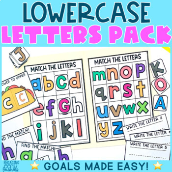 Lowercase Letters Pack | Task Boxes File Folders Worksheets | PreK ...